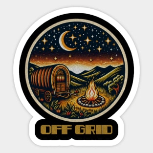 Off grid nomad wagon Sticker